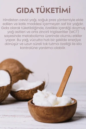 Onka Farma Hindistan Cevizi Yağ - Gıdaya Uygun Soğuk Sıkım Hindistan Cevizi Yağı - 150 ml