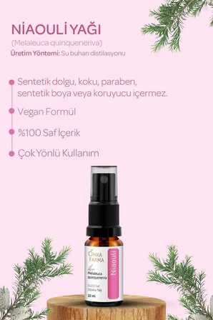 onka farma nioli yağı (ni̇aouli̇) -  doğal ve katkısız nioli uçucu yağı - 10 ml