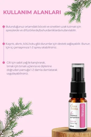 onka farma nioli yağı (ni̇aouli̇) -  doğal ve katkısız nioli uçucu yağı - 10 ml