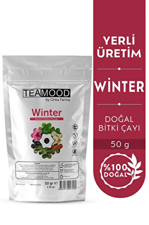 TEAMOOD Winter Kış Bitki Çayı - Rooibos Hibiskus Bitkisel Çay -  50 gr