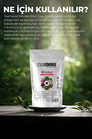 TEAMOOD Winter Kış Bitki Çayı - Rooibos Hibiskus Bitkisel Çay -  50 gr