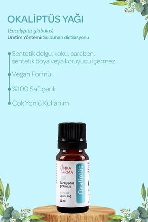 onka farma  okaliptüs uçucu yağı 10 ml
