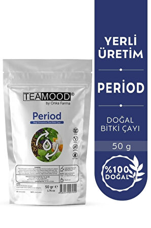 TEAMOOD Regl Period Çayı - PMS Adet Regl Dönemine Özel Şekersiz Doğal Bitki Çayı - 50 Gr