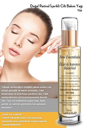 Nemlendirici ve Anti-Aging Etkili Gece Cilt Bakım Yağı (Doğal Retinol+Squalane)-50 ml