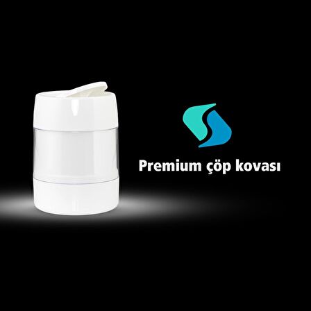 PREMİUM ÇÖP KOVASI-BEYAZ