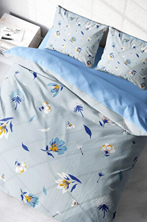 Nevresim Takımı %100 Doğal Pamuk Çift Kişilik 3d Digital Flower Dance