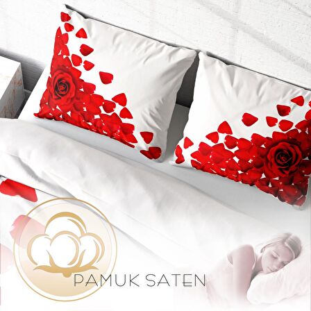Monohome 3D Temalı Pamuk Saten Çift Kişilik Nevresim Takımı
