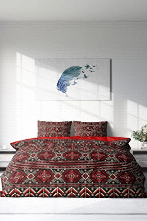 Nevresim Takımı %100 Doğal Pamuk Çift Kişilik 3d Digital Old Design