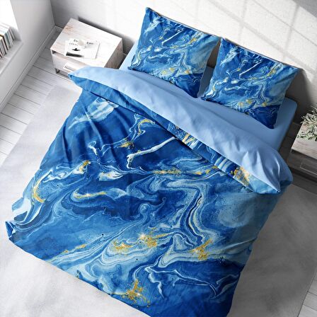 Monohome Blue Dream 3D Temalı Pamuk Saten Çift Kişilik Nevresim Takımı