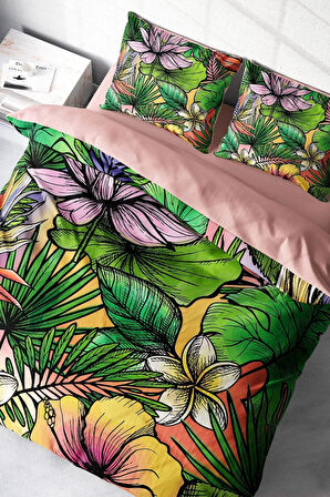 Nevresim Takımı %100 Doğal Pamuk Çift Kişilik 3d Digital Renkli Orman