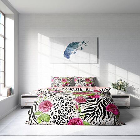 Monohome Black Blob 3D Temalı Pamuk Saten Çift Kişilik Nevresim Takımı