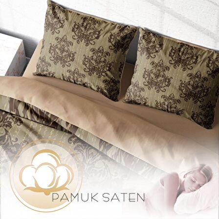 Monohome Harmony 3D Temalı Pamuk Saten Çift Kişilik Nevresim Takımı