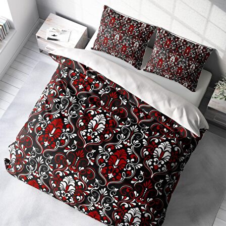 Monohome Damask 3D Temalı Pamuk Saten Çift Kişilik Nevresim Takımı