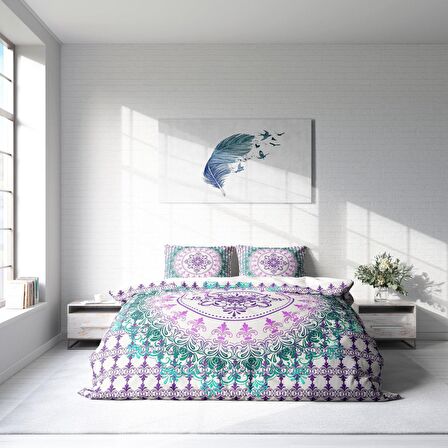 Monohome Focus 3D Temalı Pamuk Saten Çift Kişilik Nevresim Takımı