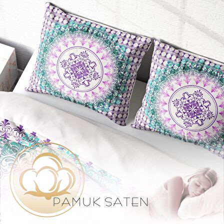 Monohome Focus 3D Temalı Pamuk Saten Çift Kişilik Nevresim Takımı