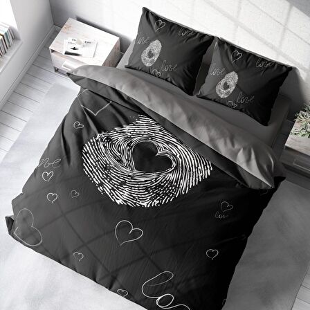 Monohome Sign 3D Temalı Pamuk Saten Çift Kişilik Nevresim Takımı