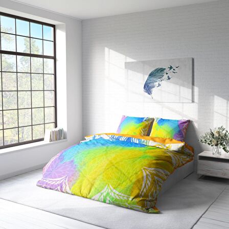 Monohome Energy 3D Temalı Pamuk Saten Çift Kişilik Nevresim Takımı