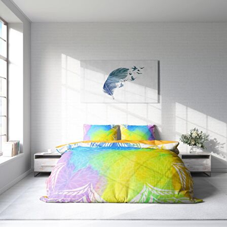 Monohome Energy 3D Temalı Pamuk Saten Çift Kişilik Nevresim Takımı