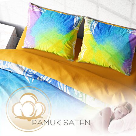 Monohome Energy 3D Temalı Pamuk Saten Çift Kişilik Nevresim Takımı