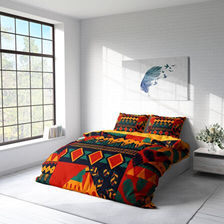 Monohome Avaiyo 3D Temalı Pamuk Saten Çift Kişilik Nevresim Takımı