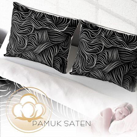 Monohome Zebra 3D Temalı Pamuk Saten Çift Kişilik Nevresim Takımı