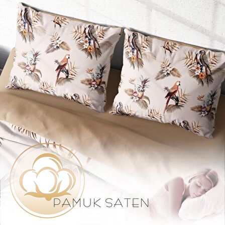 Monohome Parland Hayvan Figürlü Pamuk Saten Çift Kişilik Nevresim Takımı
