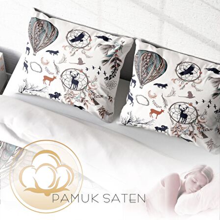 Monohome Calmness 3D Temalı Pamuk Saten Çift Kişilik Nevresim Takımı