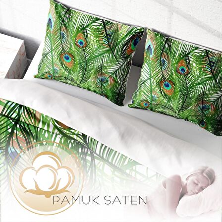 Monohome Feathers Kuş Tüylü Pamuk Saten Çift Kişilik Nevresim Takımı