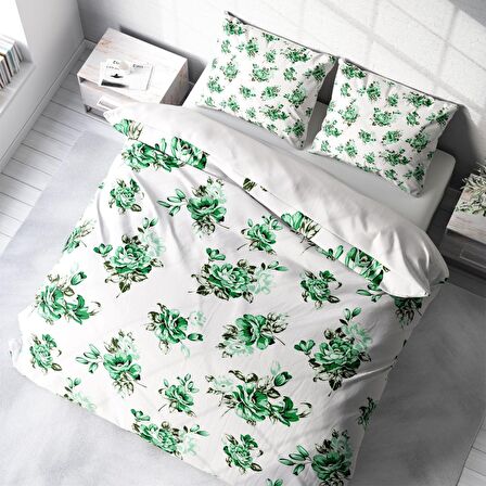 Monohome Bigarden 3D Temalı Pamuk Saten Çift Kişilik Nevresim Takımı