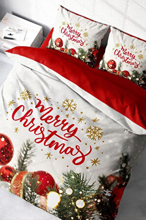 Nevresim Takımı %100 Doğal Pamuk Çift Kişilik 3d Digital Ny Noel