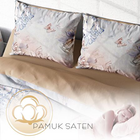 Monohome Mariposa Hayvan Figürlü Pamuk Saten Çift Kişilik Nevresim Takımı