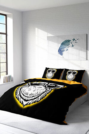 Nevresim Takımı %100 Doğal Pamuk Çift Kişilik 3d Digital Monkey