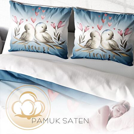 Monohome Hayvan Figürlü Pamuk Saten Çift Kişilik Nevresim Takımı