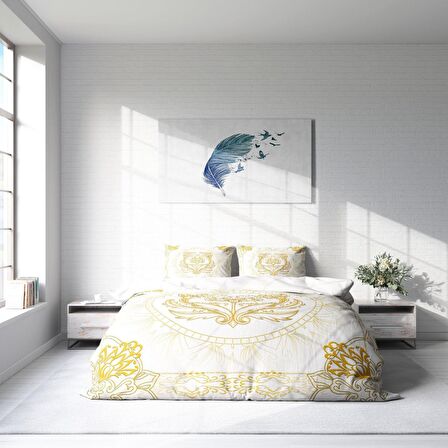 Monohome Osmanlı 1 3D Temalı Pamuk Saten Çift Kişilik Nevresim Takımı