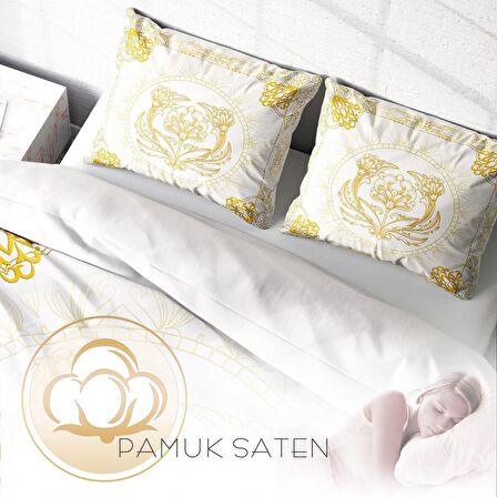 Monohome Osmanlı 1 3D Temalı Pamuk Saten Çift Kişilik Nevresim Takımı