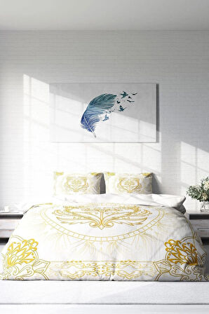 Nevresim Takımı %100 Doğal Pamuk Çift Kişilik 3d Digital Osmanlı Motifleri I