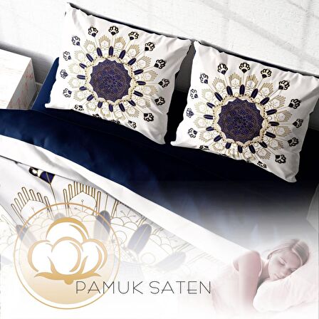 Monohome Osmanlı 3 3D Temalı Pamuk Saten Çift Kişilik Nevresim Takımı