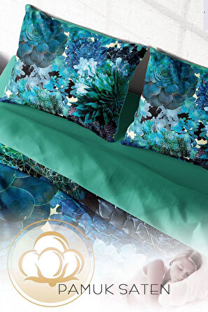 Nevresim Takımı %100 Doğal Pamuk Çift Kişilik 3d Digital Deep Akvaryum