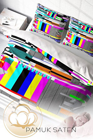 Çift Kişilik Nevresim Takımı Sık Dokuma Pamuk Saten 3D Özel Tasarım No Signal