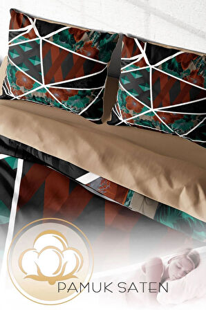 Nevresim Takımı %100 Doğal Pamuk Çift Kişilik 3d Digital Dark Flowers