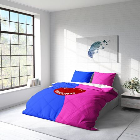Monohome Couple Area 3D Temalı Pamuk Saten Çift Kişilik Nevresim Takımı