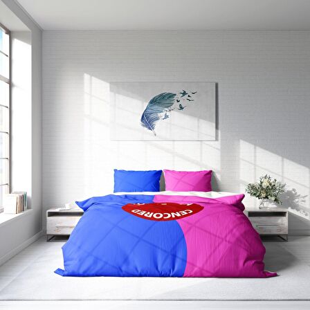 Monohome Couple Area 3D Temalı Pamuk Saten Çift Kişilik Nevresim Takımı