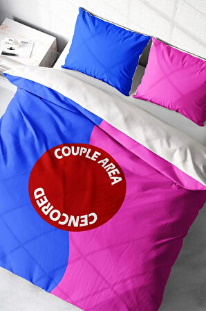 Nevresim Takımı %100 Doğal Pamuk Çift Kişilik 3d Digital Couple Area