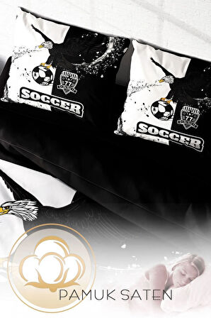 Nevresim Takımı %100 Doğal Pamuk Çift Kişilik 3d Digital Black & White