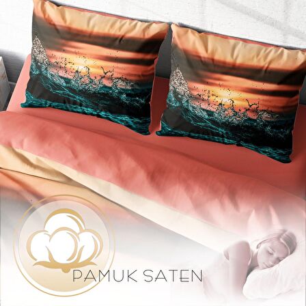 Monohome Deniz Deniz Temalı Pamuk Saten Çift Kişilik Nevresim Takımı