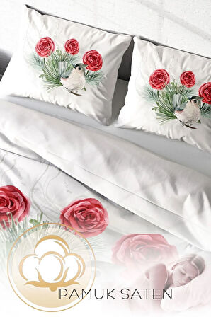 Nevresim Takımı %100 Doğal Pamuk Çift Kişilik 3d Digital Big Birdy