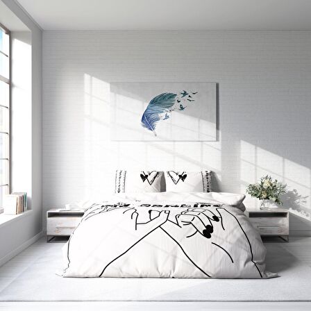 Monohome Darling 3D Temalı Pamuk Saten Çift Kişilik Nevresim Takımı