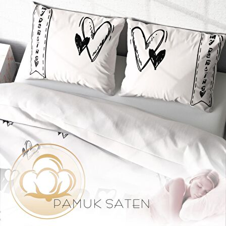 Monohome Darling 3D Temalı Pamuk Saten Çift Kişilik Nevresim Takımı