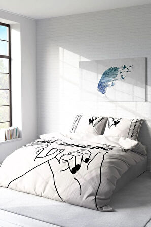 Nevresim Takımı %100 Doğal Pamuk Çift Kişilik 3d Digital Darling