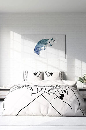 Nevresim Takımı %100 Doğal Pamuk Çift Kişilik 3d Digital Darling